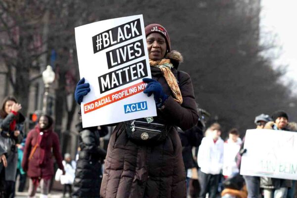 Photo of a Black Lives Matter protester