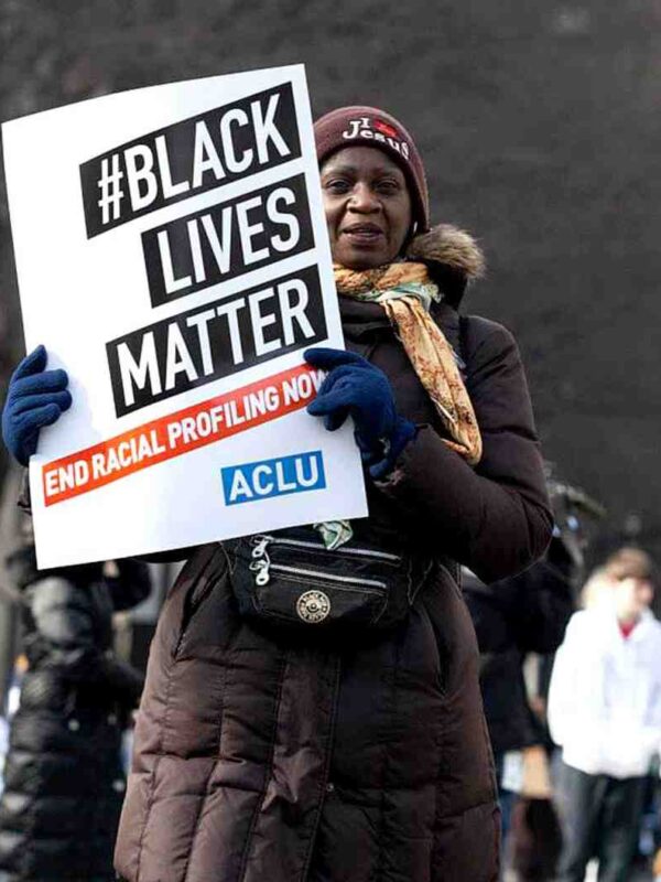Photo of a Black Lives Matter protester