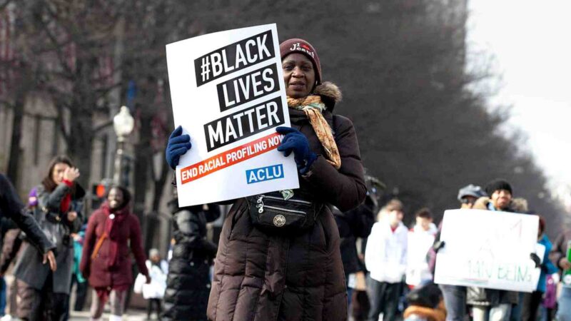 Photo of a Black Lives Matter protester