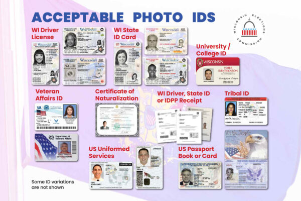 Acceptable photo IDs for voting in Wisconsin