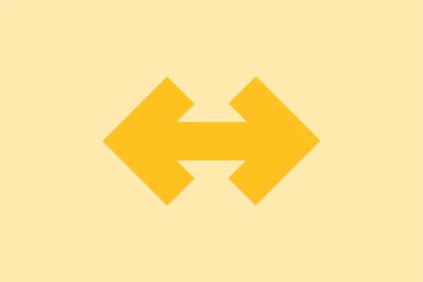 yellow double-ended arrow