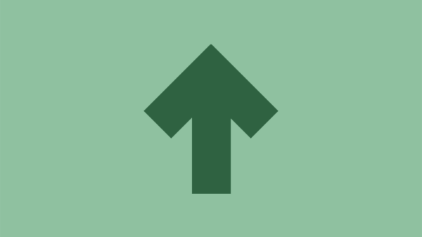 green arrow pointing up