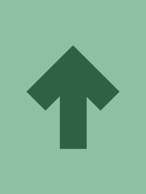 green arrow pointing up