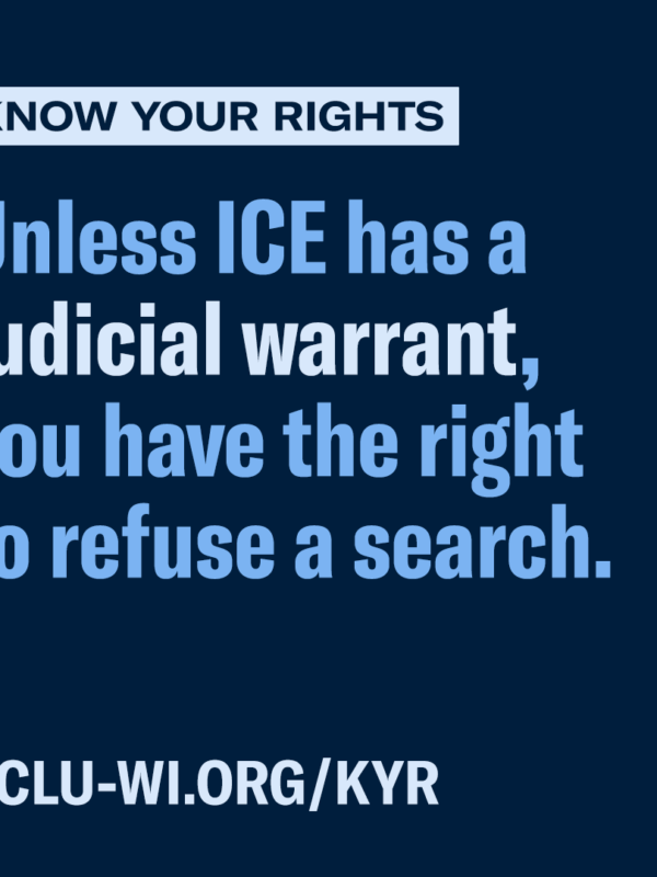 Unless ICE has a judicial warrant, you have the right to refuse a search.