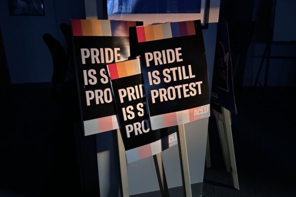 Pride Is Still Protest signs