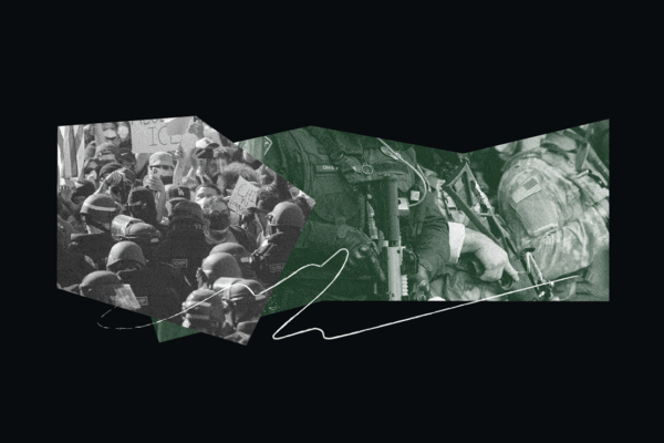 Collage of military troops
