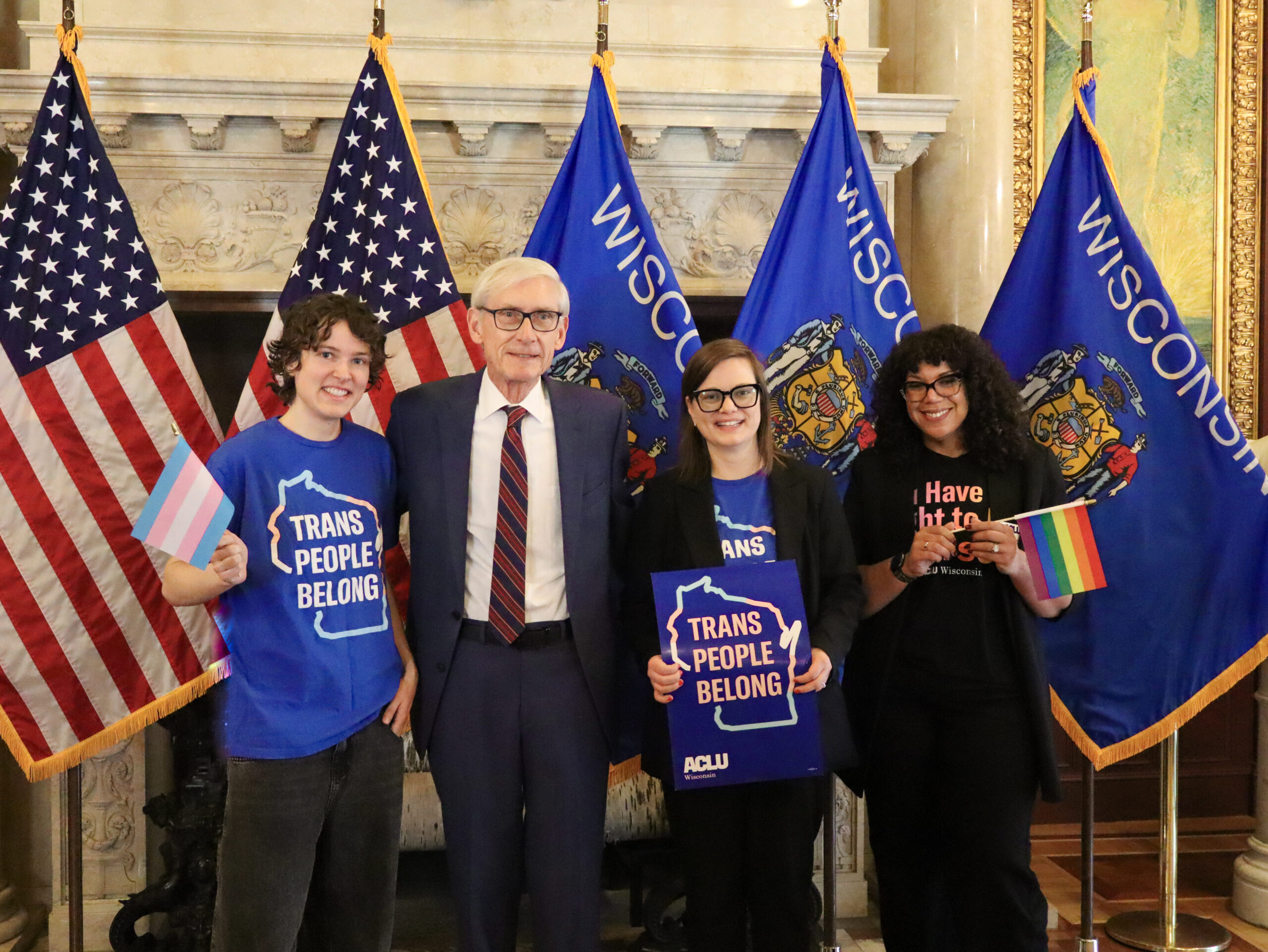 Staff with Governor Evers