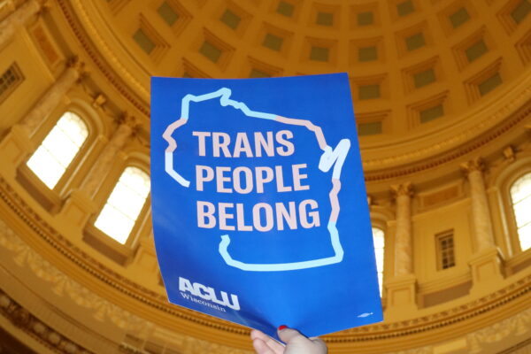 Trans People Belong Sign