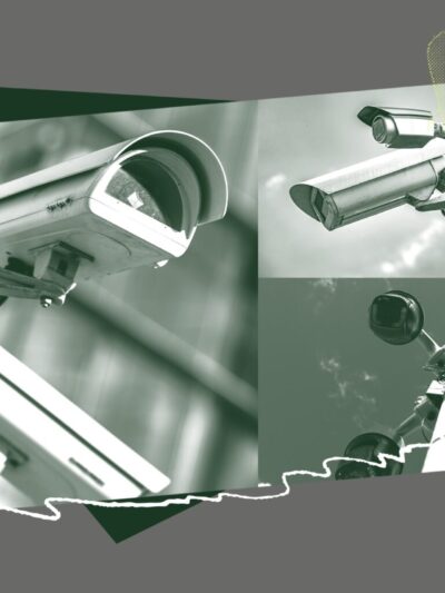 Collage of surveillance cameras