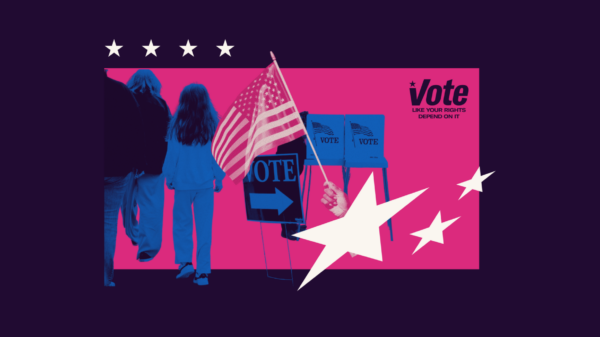 Collage of ballot boxes and stars