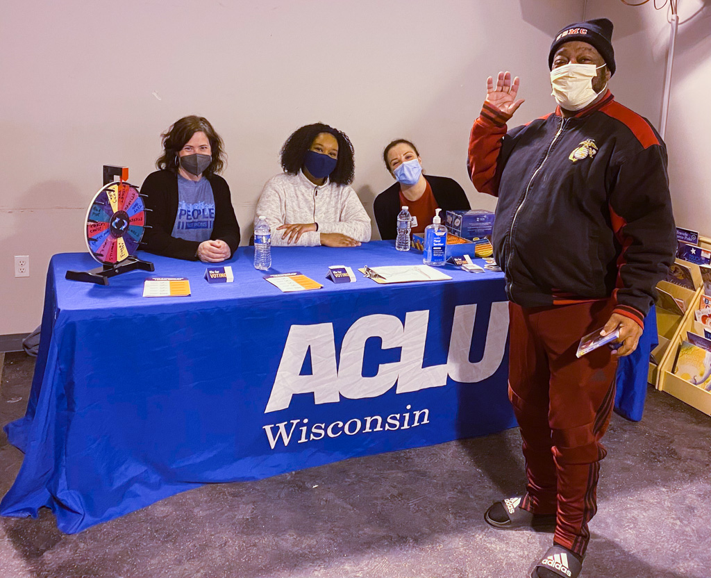 ACLU of Wisconsin staff tabling