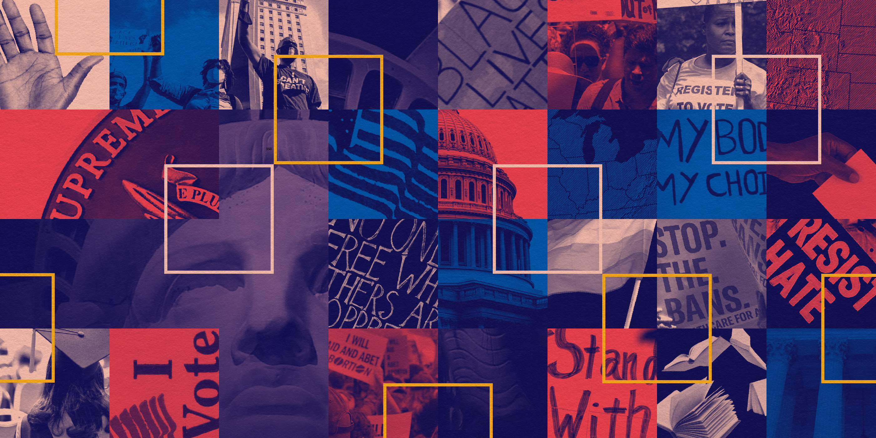 Collage ACLU banner