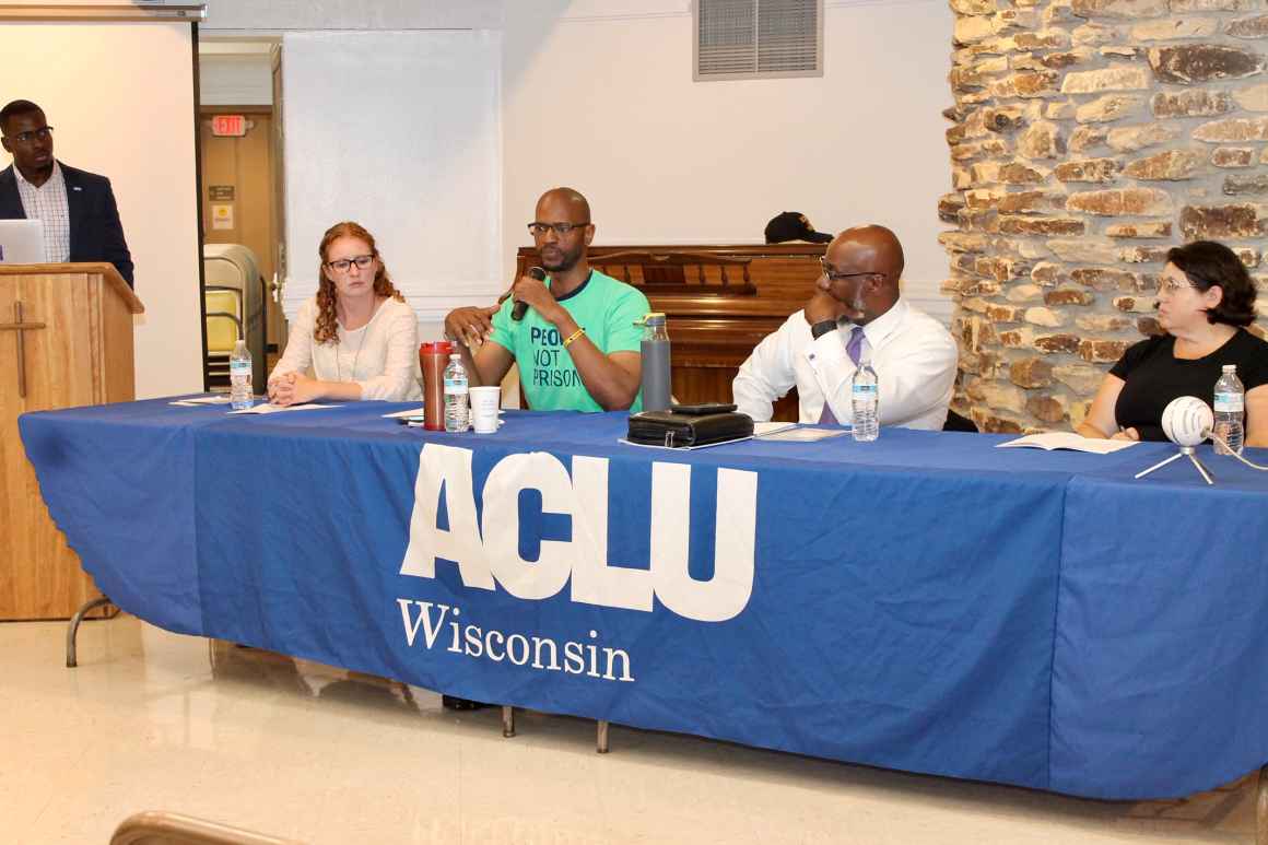 Panelists at the ACLU of Wisconsin's smart justice tour
