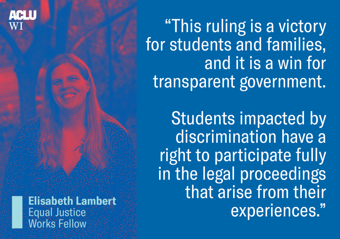 This ruling is a victory for students and families, and it is a win for transparent government. quote