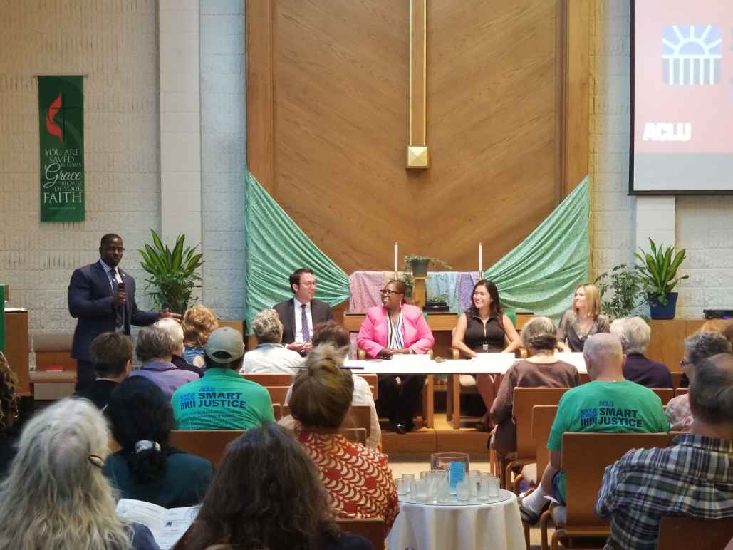 Panelists at the ACLU of Wisconsin's smart justice tour